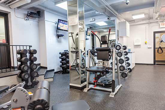 Weight Machines and TV in the Gym